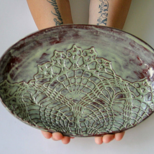 Plow & Hearth Ceramic Oval Platter