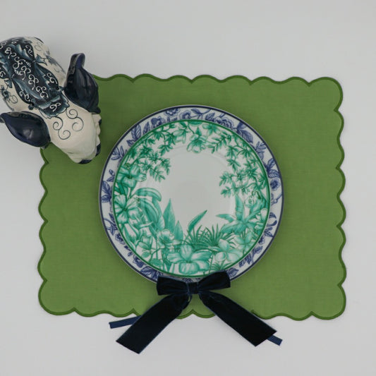 Plow & Hearth Monsoon Verdant Starter Plate - Set of 4 (+1 Bonus Plate)