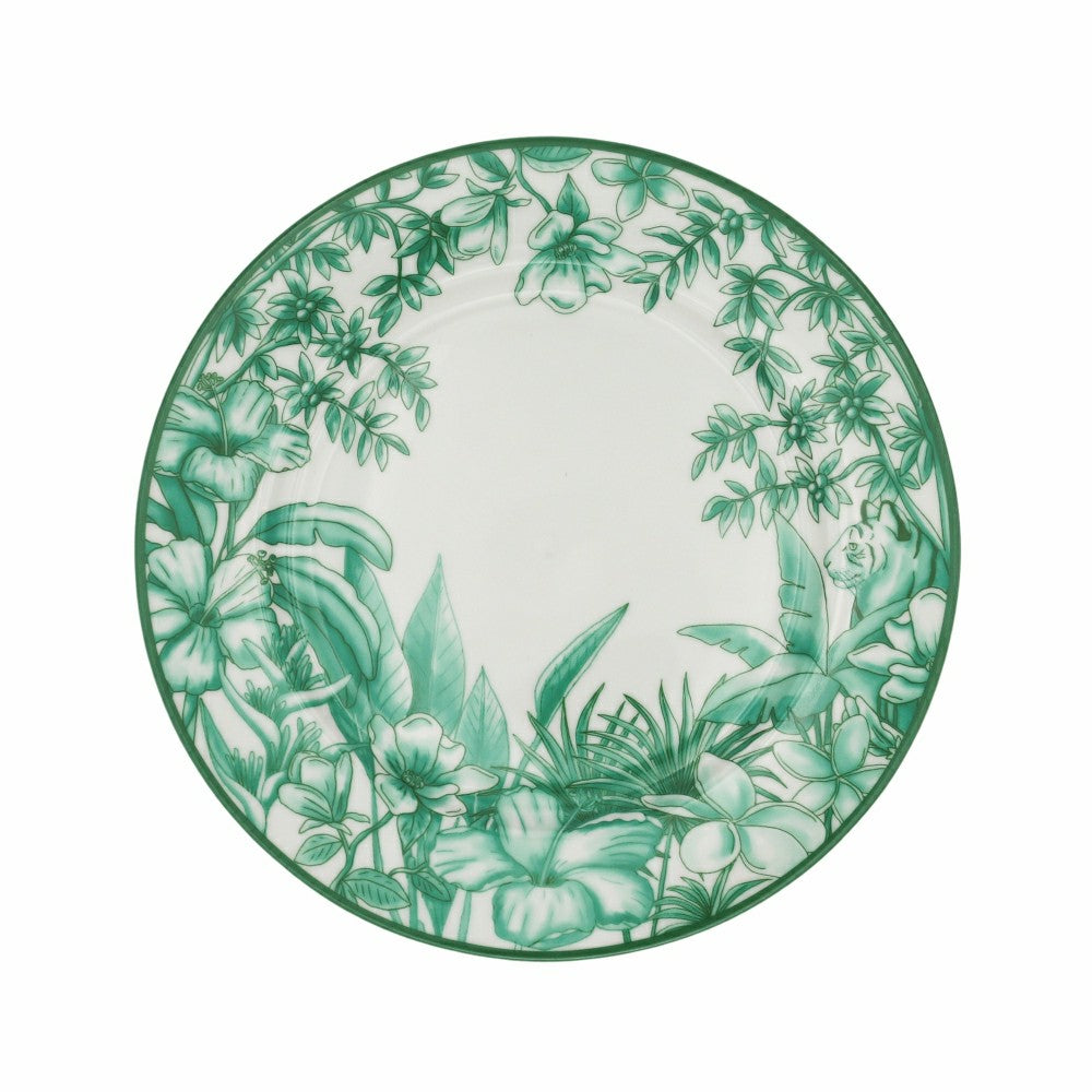 Plow & Hearth Monsoon Verdant Starter Plate - Set of 4 (+1 Bonus Plate)