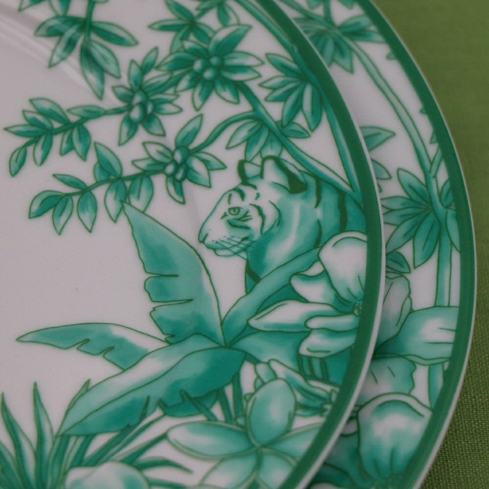 Plow & Hearth Monsoon Verdant Starter Plate - Set of 4 (+1 Bonus Plate)