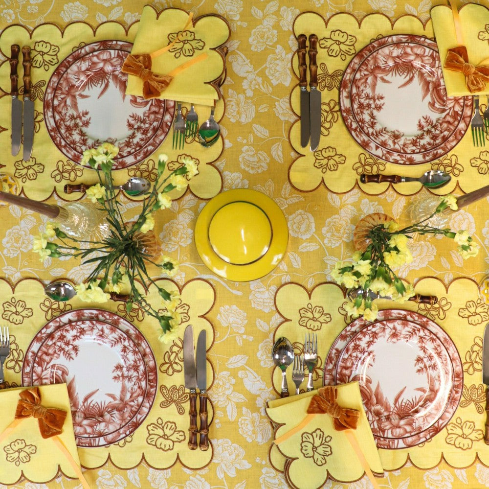 Plow & Hearth Sepia Estate Dinner Plate - Set of 4 (+1 Bonus Plate)