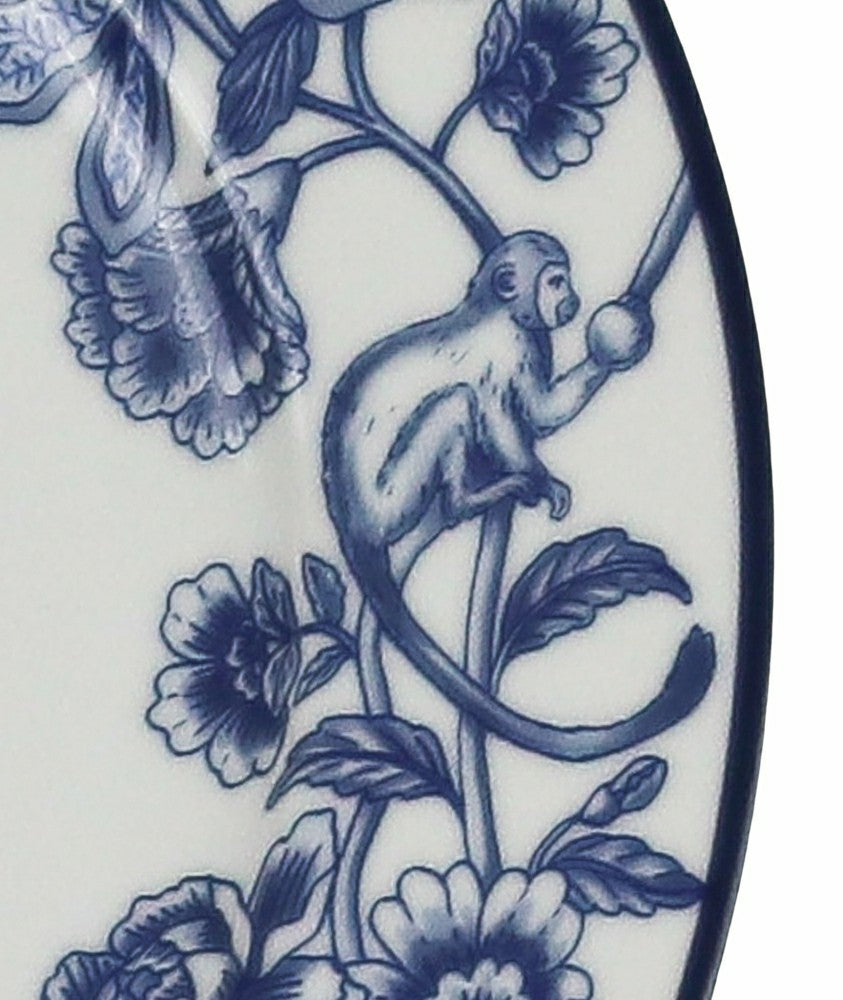 Plow & Hearth Bombay Blue Dinner Plate - Set of 4 (+1 Bonus Plate)