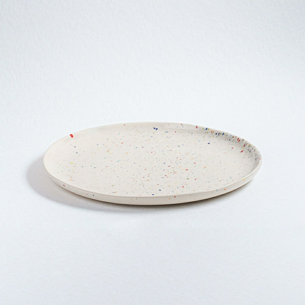 Plow & Hearth White Stoneware Ceramic Dinner Plates 11", Set of 6