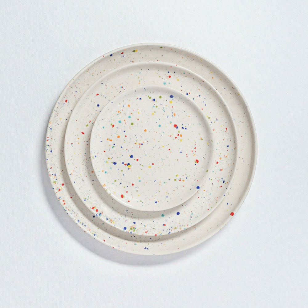 Plow & Hearth White Stoneware Ceramic Dinner Plates 11", Set of 6