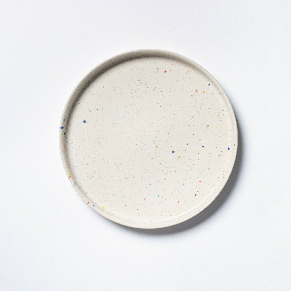 Plow & Hearth White Stoneware Ceramic Cake Stand, 11"