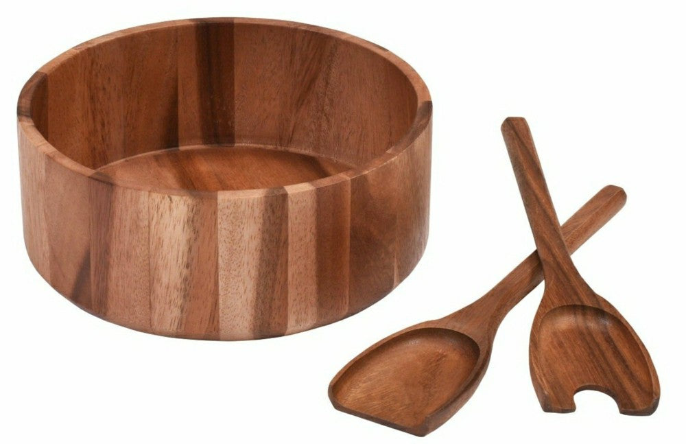 Plow & Hearth Large Salad Bowl with Servers