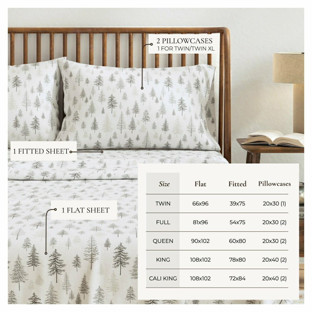 Plow & Hearth 4-Piece Turkish Cotton Flannel Sheet - Stratton Collection