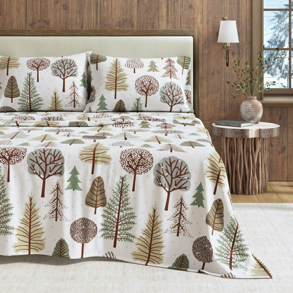 Plow & Hearth 4-Piece Turkish Cotton Flannel Sheet - Stratton Collection