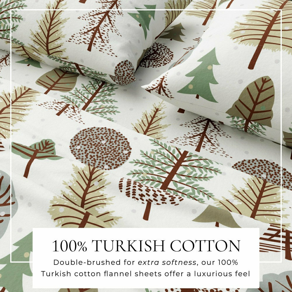 Plow & Hearth 4-Piece Turkish Cotton Flannel Sheet - Stratton Collection