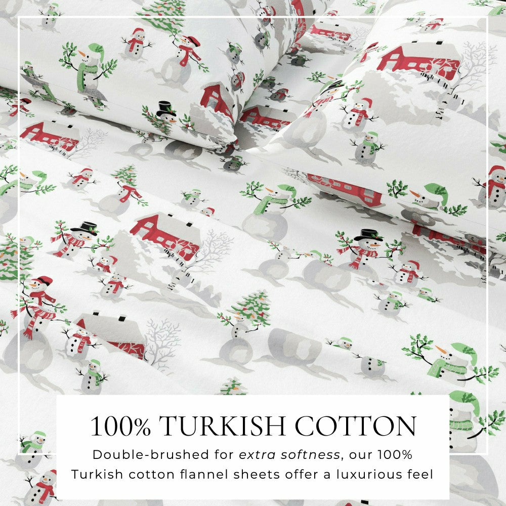 Plow & Hearth 4-Piece Turkish Cotton Flannel Sheet - Stratton Collection
