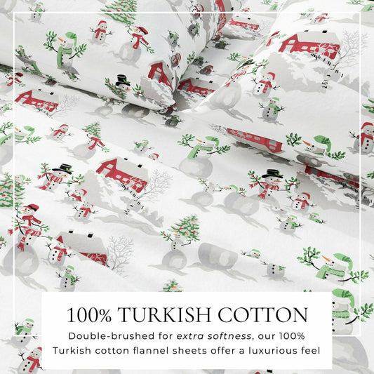 Plow & Hearth 4-Piece Turkish Cotton Flannel Sheet - Stratton Collection