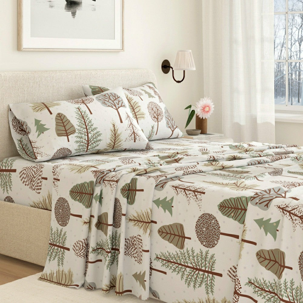 Plow & Hearth 4-Piece Turkish Cotton Flannel Sheet - Stratton Collection