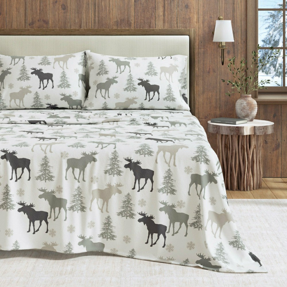 Plow & Hearth 4-Piece Turkish Cotton Flannel Sheet - Stratton Collection