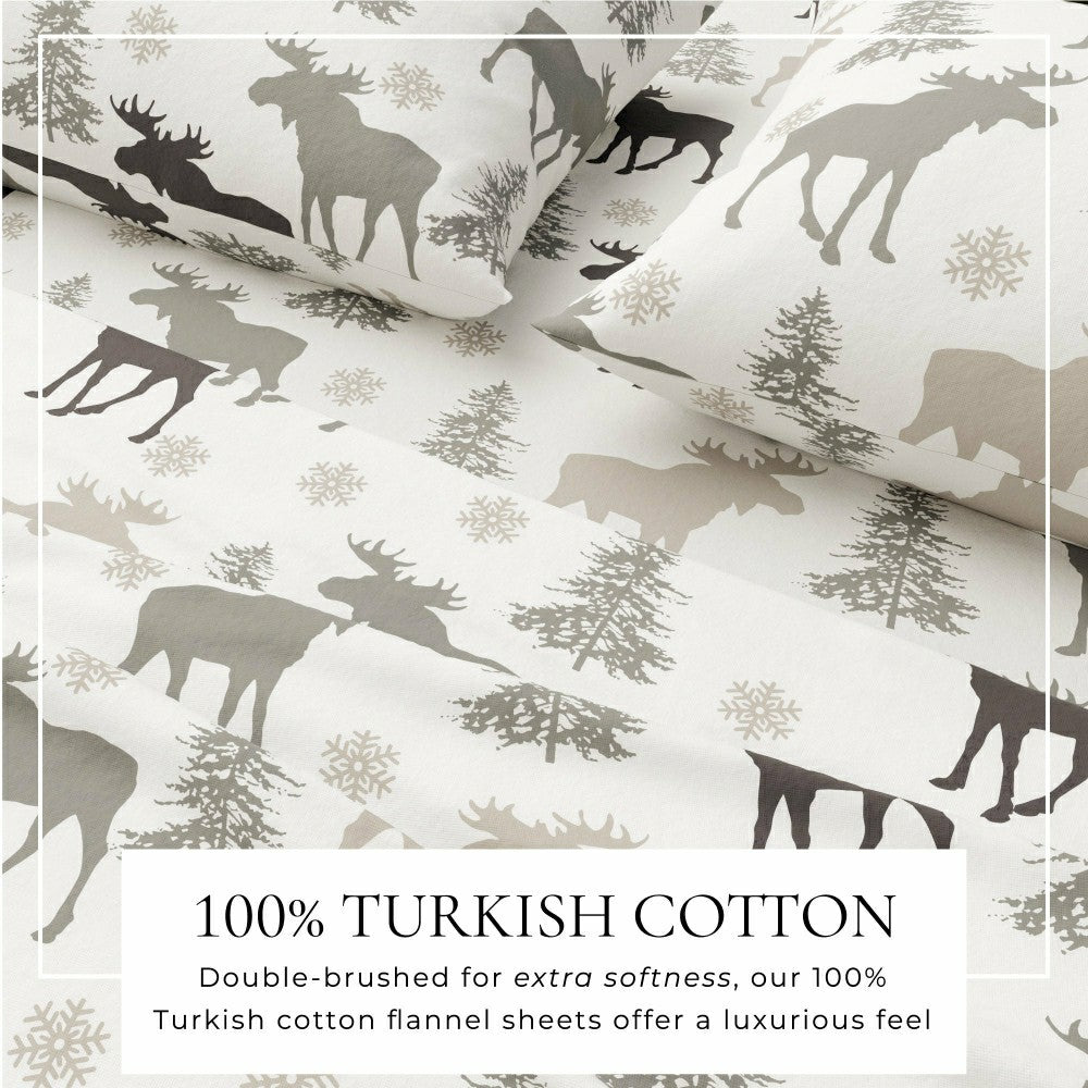 Plow & Hearth 4-Piece Turkish Cotton Flannel Sheet - Stratton Collection