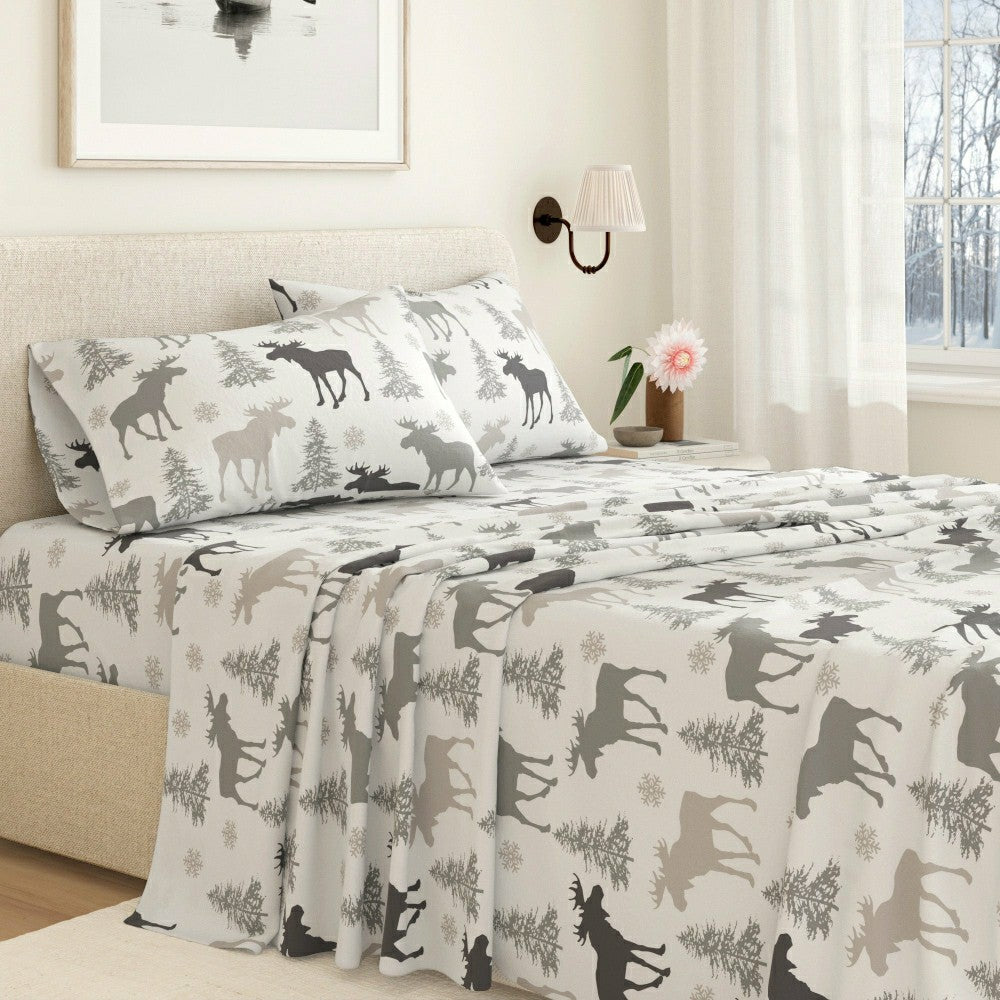 Plow & Hearth 4-Piece Turkish Cotton Flannel Sheet - Stratton Collection