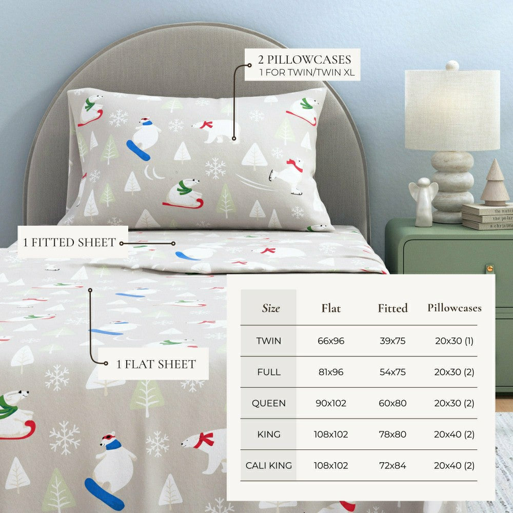 Plow & Hearth 4-Piece Turkish Cotton Flannel Sheet - Stratton Collection