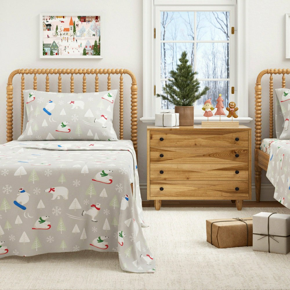 Plow & Hearth 4-Piece Turkish Cotton Flannel Sheet - Stratton Collection