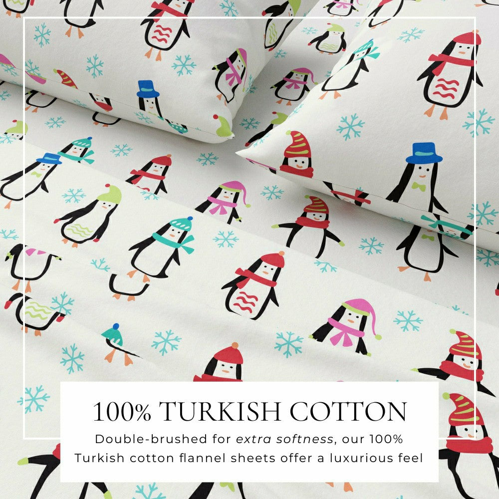 Plow & Hearth 4-Piece Turkish Cotton Flannel Sheet - Stratton Collection
