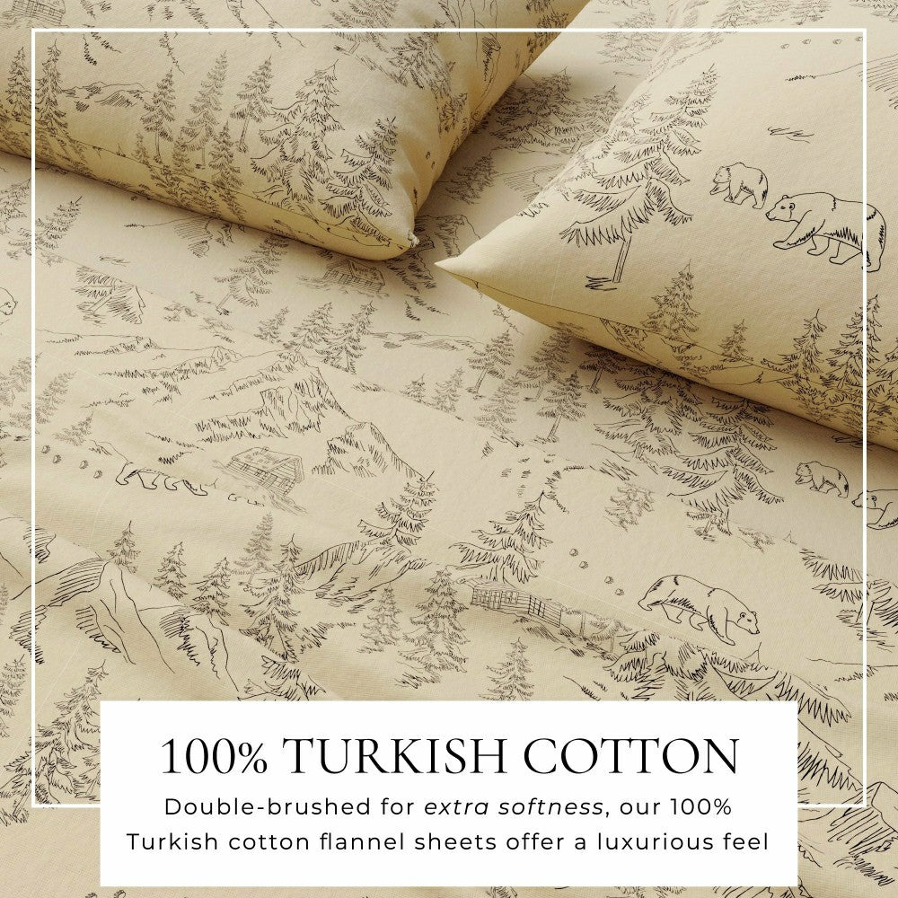 Plow & Hearth 4-Piece Turkish Cotton Flannel Sheet - Stratton Collection