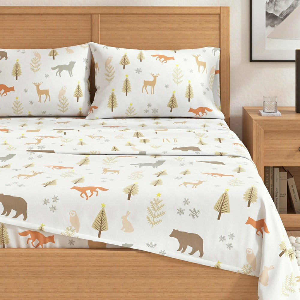 Plow & Hearth 4-Piece Turkish Cotton Flannel Sheet - Stratton Collection