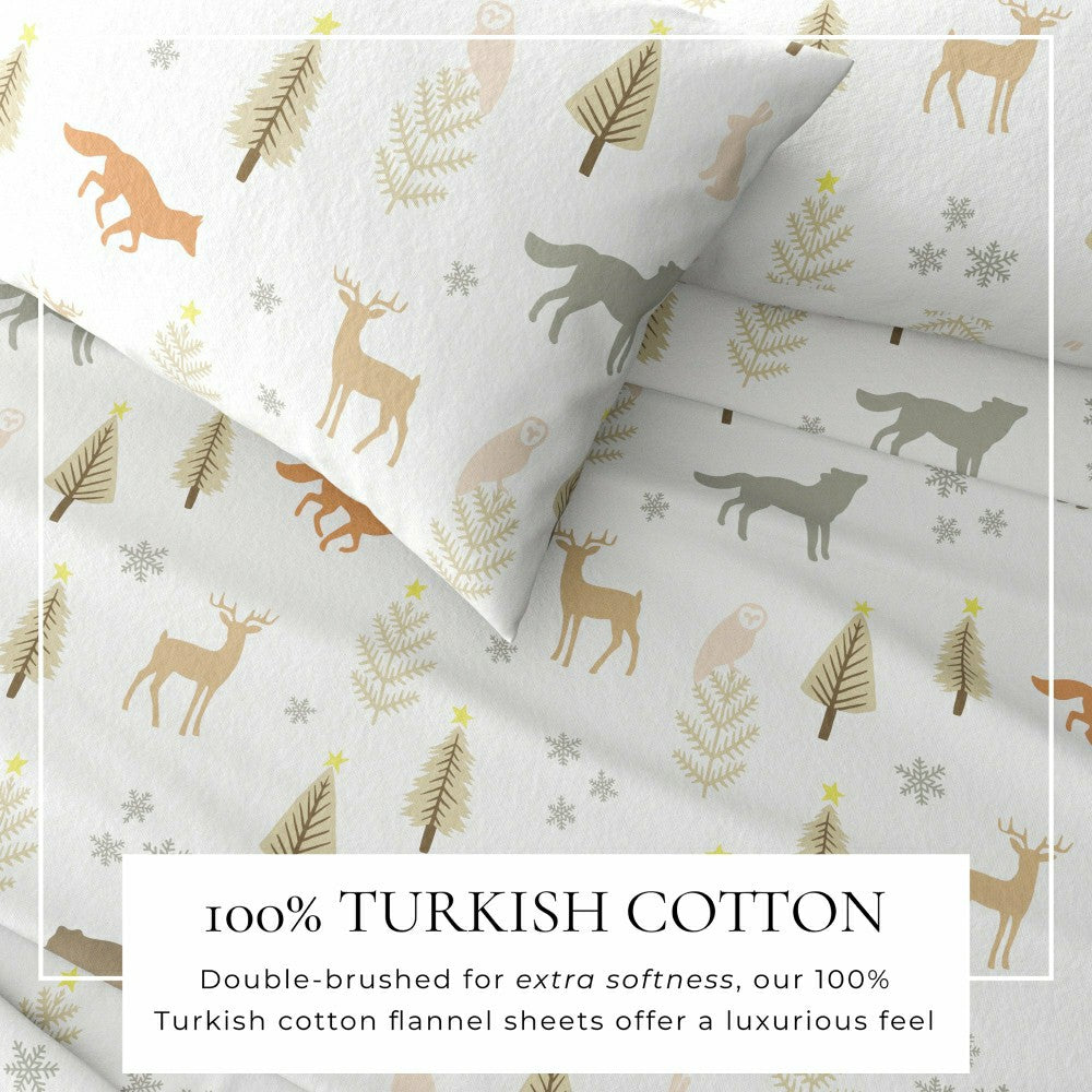Plow & Hearth 4-Piece Turkish Cotton Flannel Sheet - Stratton Collection