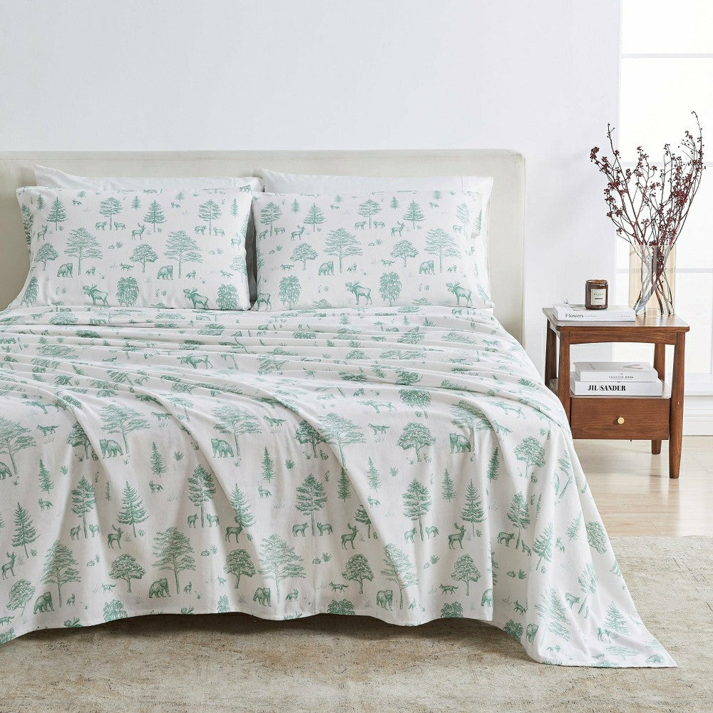 Plow & Hearth 4-Piece Turkish Cotton Flannel Sheet - Stratton Collection