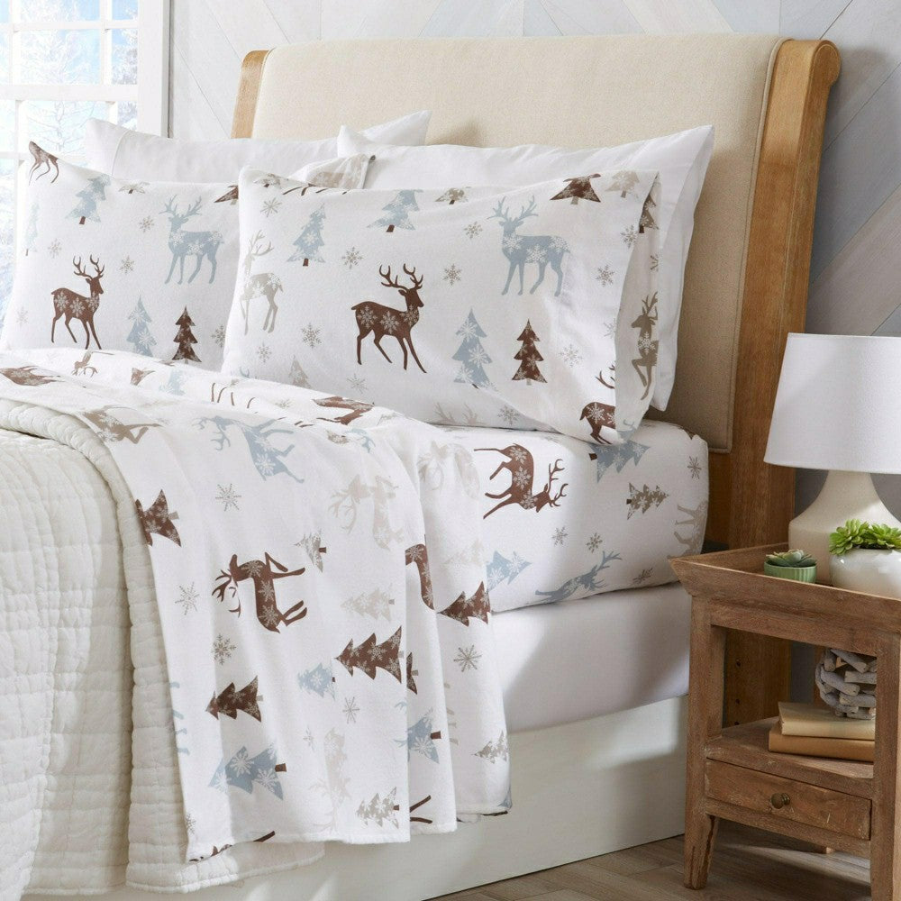 Plow & Hearth 4-Piece Turkish Cotton Flannel Sheet - Stratton Collection