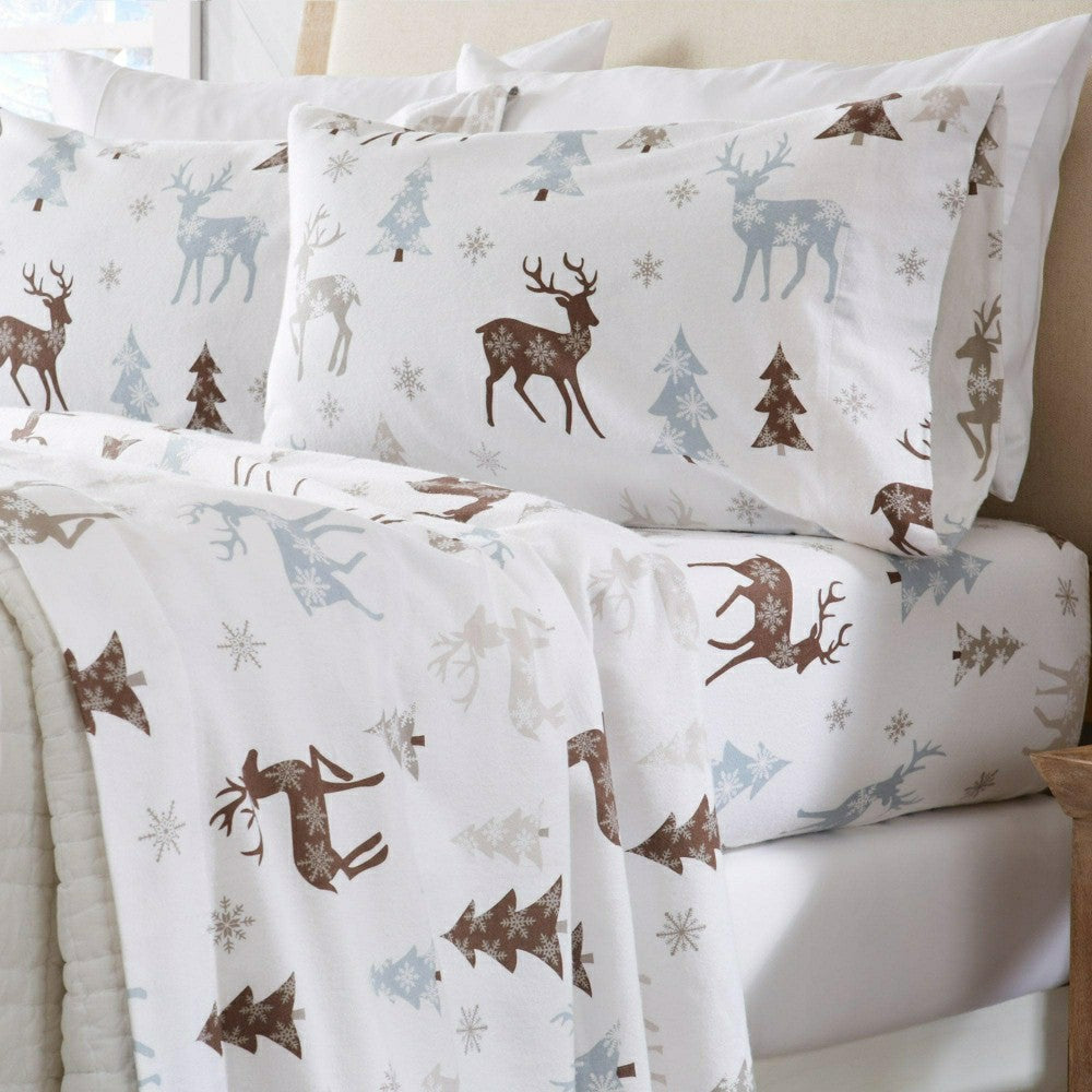 Plow & Hearth 4-Piece Turkish Cotton Flannel Sheet - Stratton Collection
