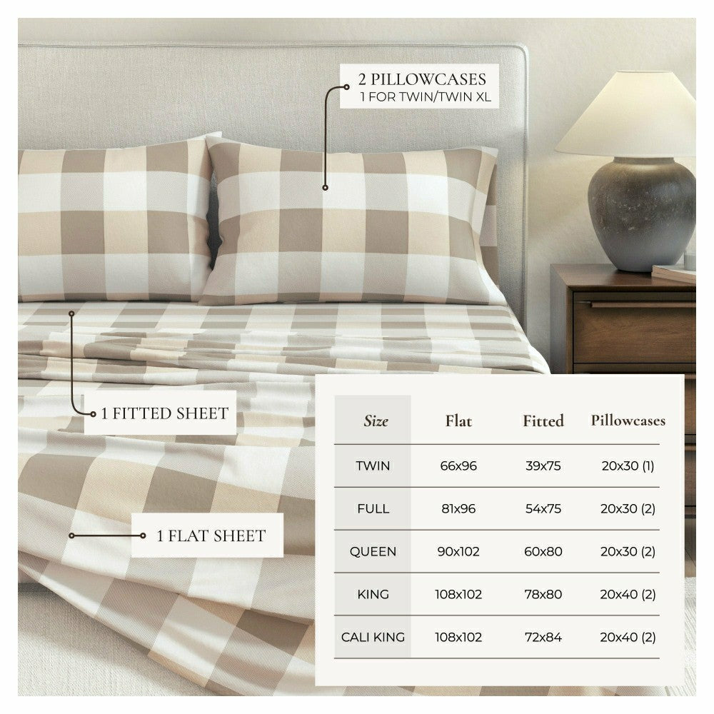Plow & Hearth Turkish Cotton Flannel Sheet - Belle Collection