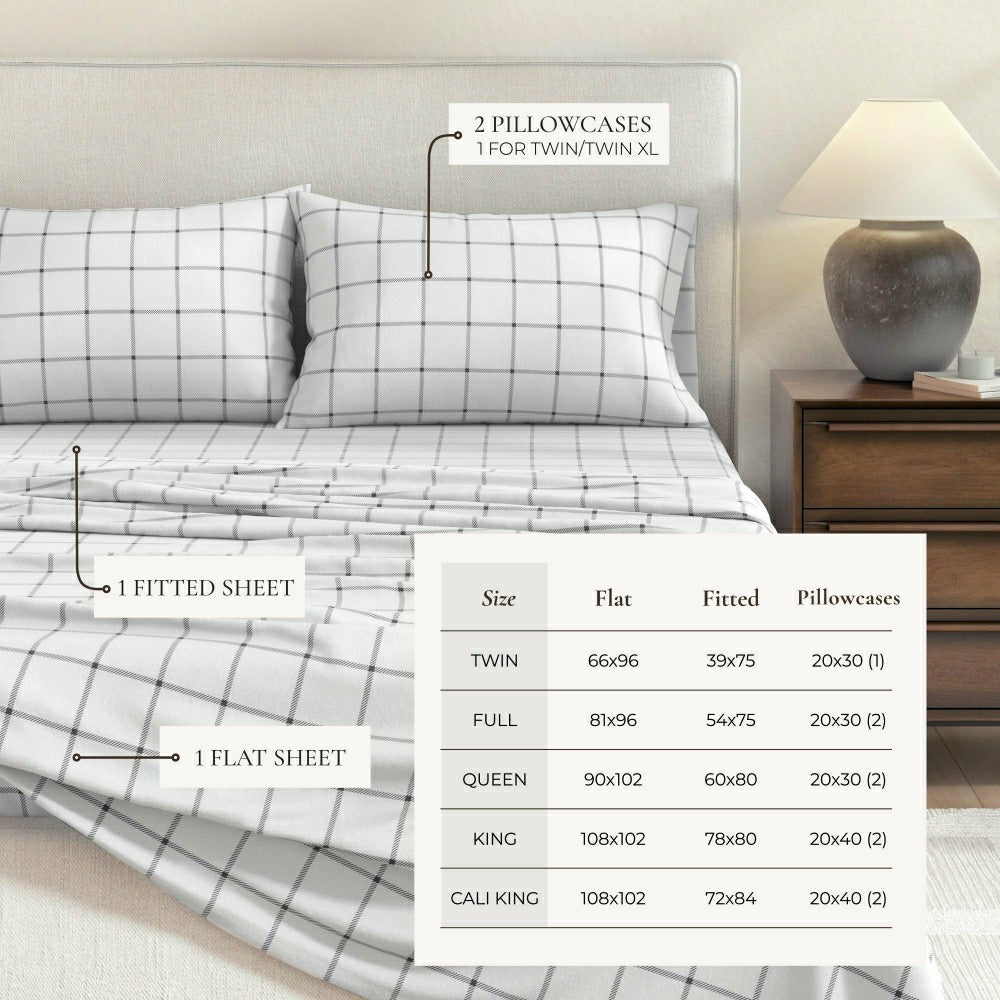 Plow & Hearth Turkish Cotton Flannel Sheet - Belle Collection