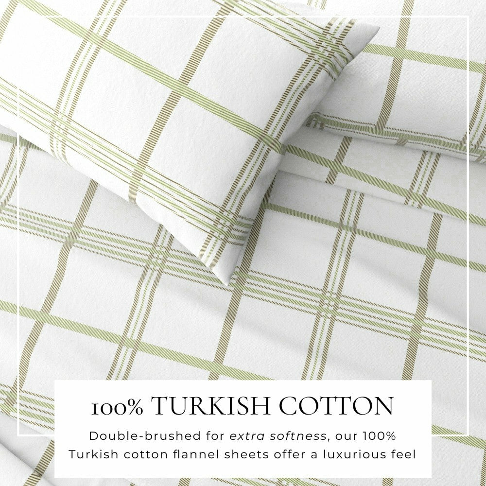 Plow & Hearth Turkish Cotton Flannel Sheet - Belle Collection