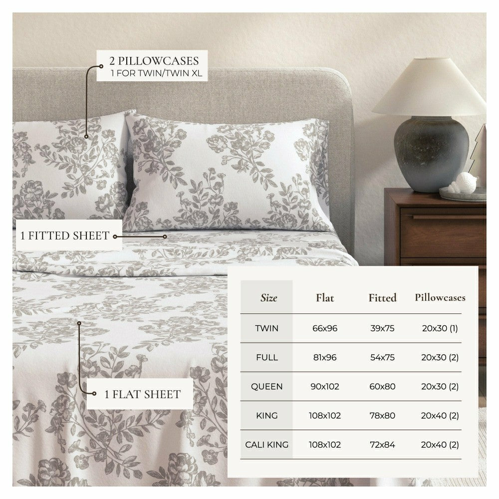 Plow & Hearth Turkish Cotton Flannel Sheet - Belle Collection