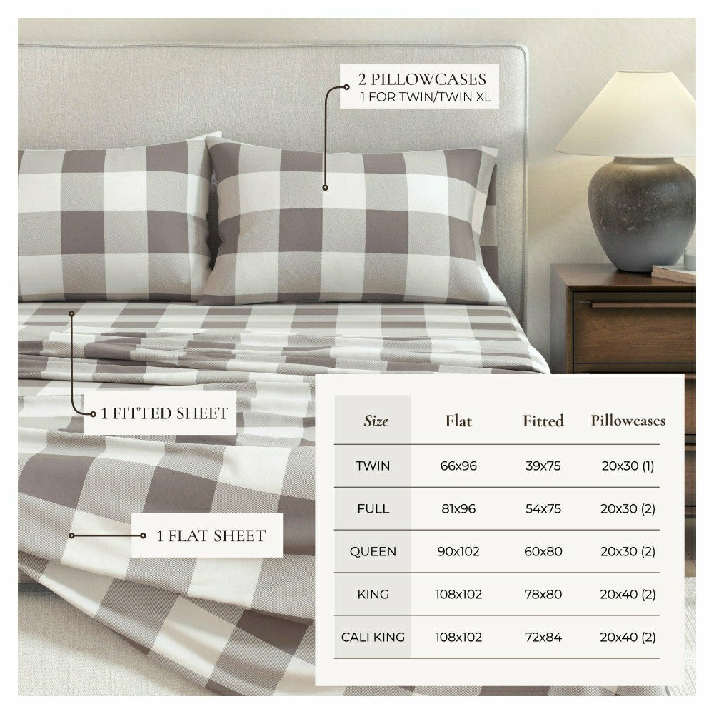 Plow & Hearth Turkish Cotton Flannel Sheet - Belle Collection
