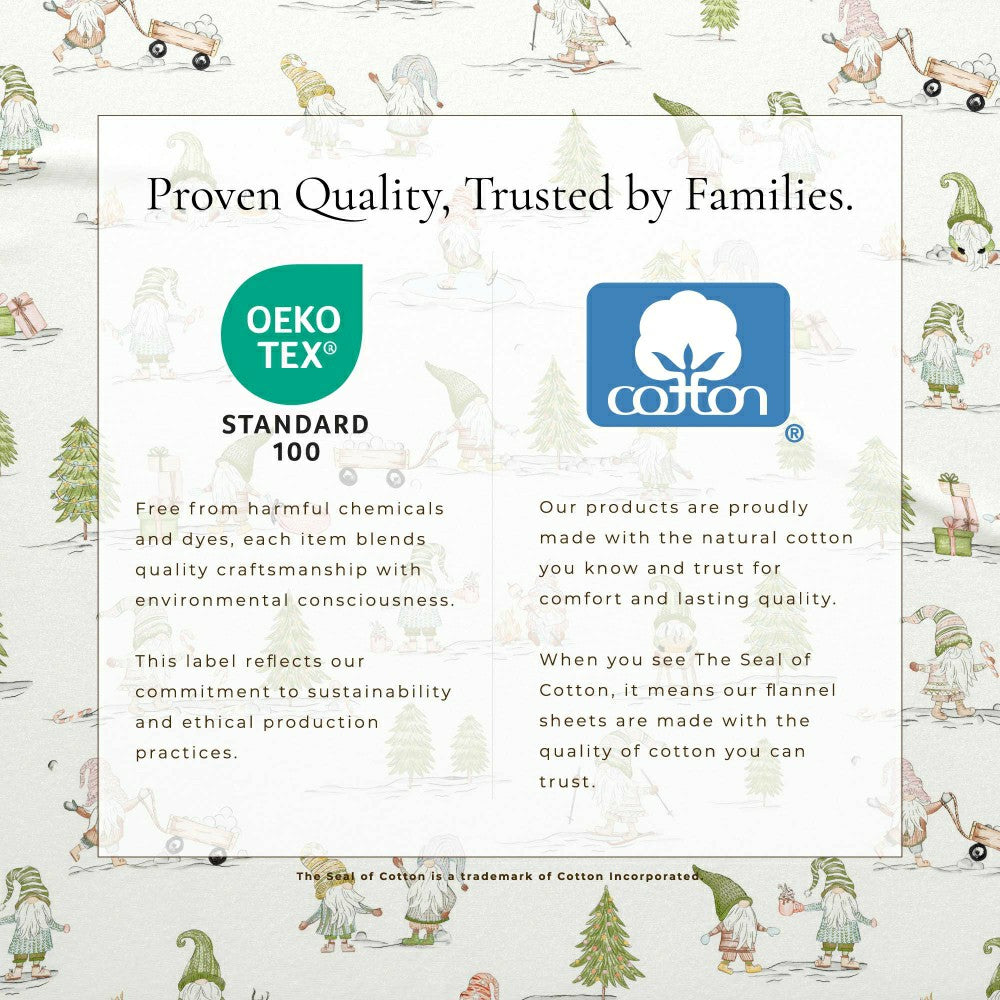 Plow & Hearth Turkish Cotton Flannel Sheet Set - Elevated Holiday Collection
