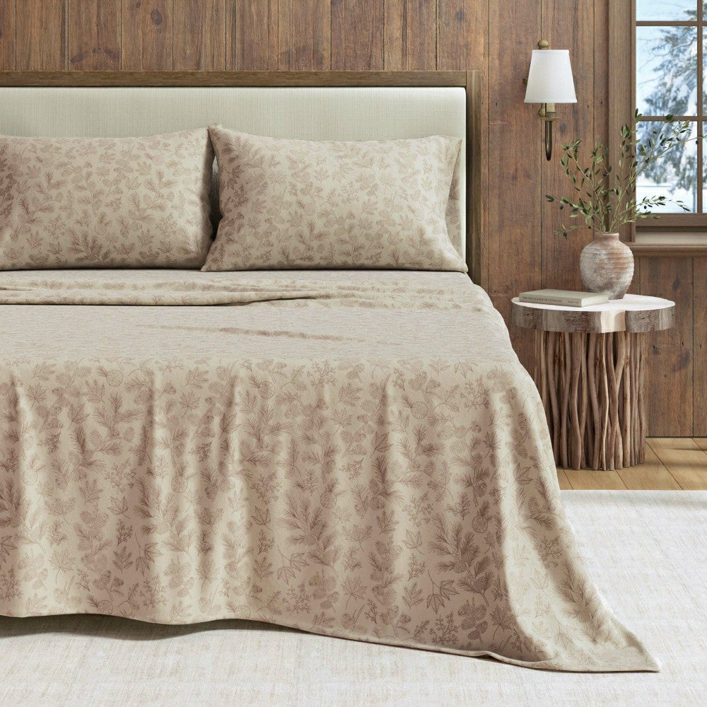 Plow & Hearth Turkish Cotton Flannel Sheet Set - Elevated Lodge Collection
