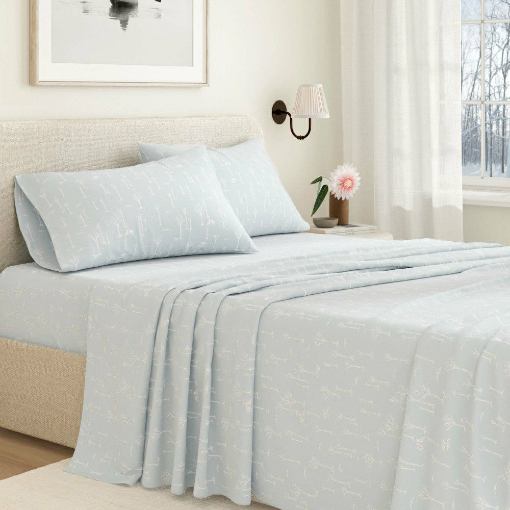 Plow & Hearth Turkish Cotton Flannel Sheet Set - Elevated Lodge Collection