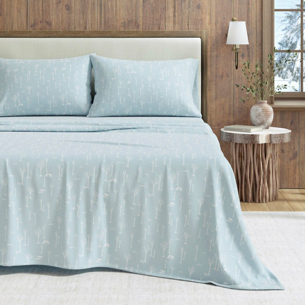 Plow & Hearth Turkish Cotton Flannel Sheet Set - Elevated Lodge Collection