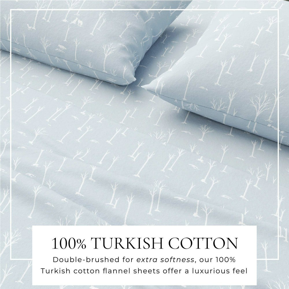 Plow & Hearth Turkish Cotton Flannel Sheet Set - Elevated Lodge Collection