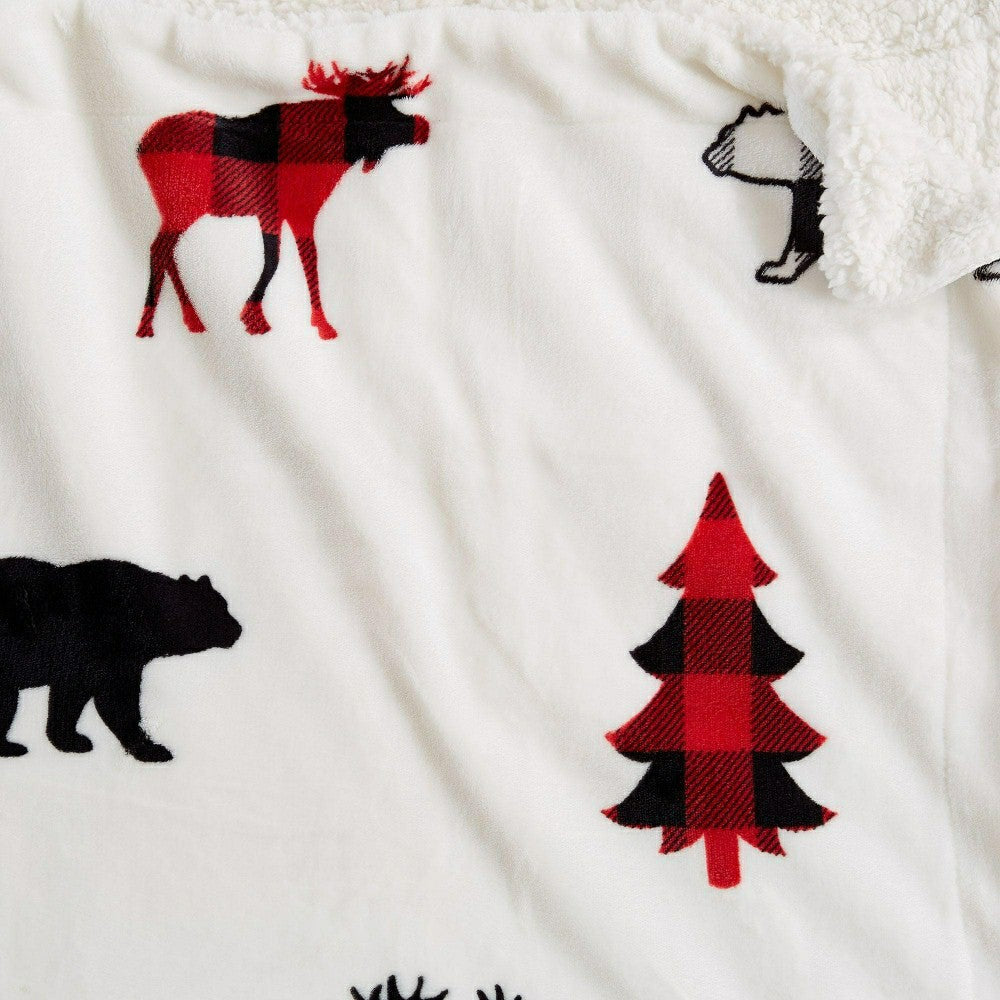 Plow & Hearth Sherpa Throw Blanket - Hudson Collection