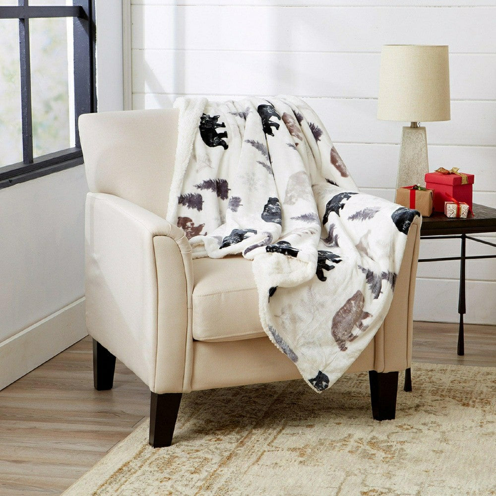 Plow & Hearth Sherpa Throw Blanket - Hudson Collection