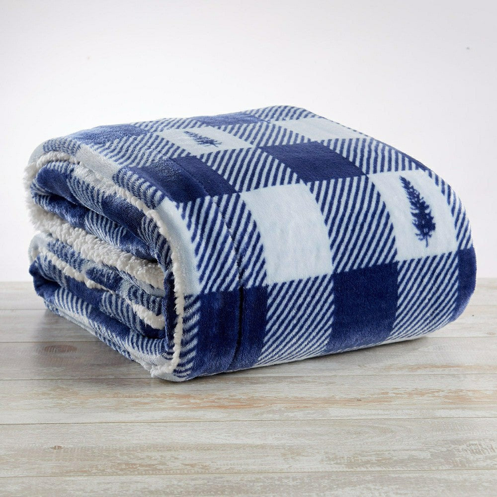 Plow & Hearth Sherpa Throw Blanket - Hudson Collection