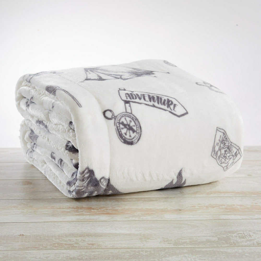 Plow & Hearth Sherpa Throw Blanket - Hudson Collection