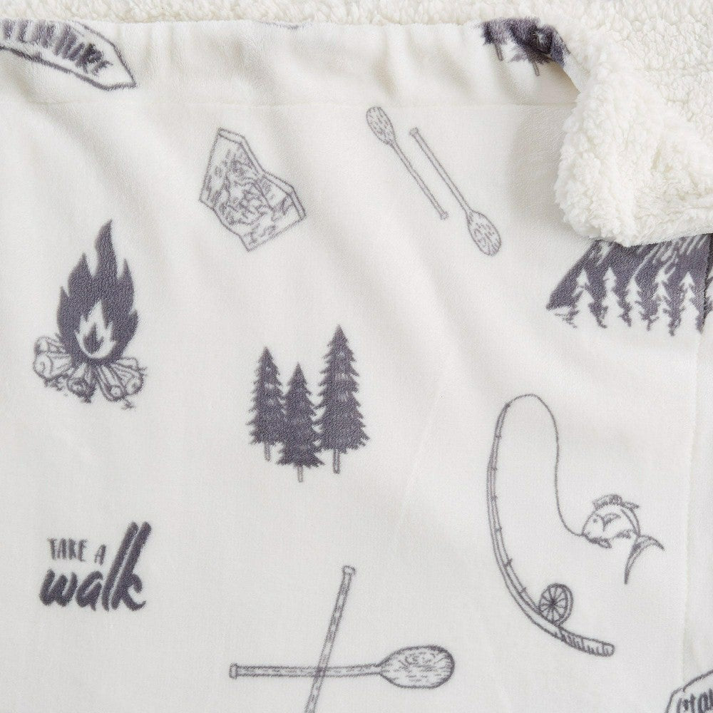 Plow & Hearth Sherpa Throw Blanket - Hudson Collection