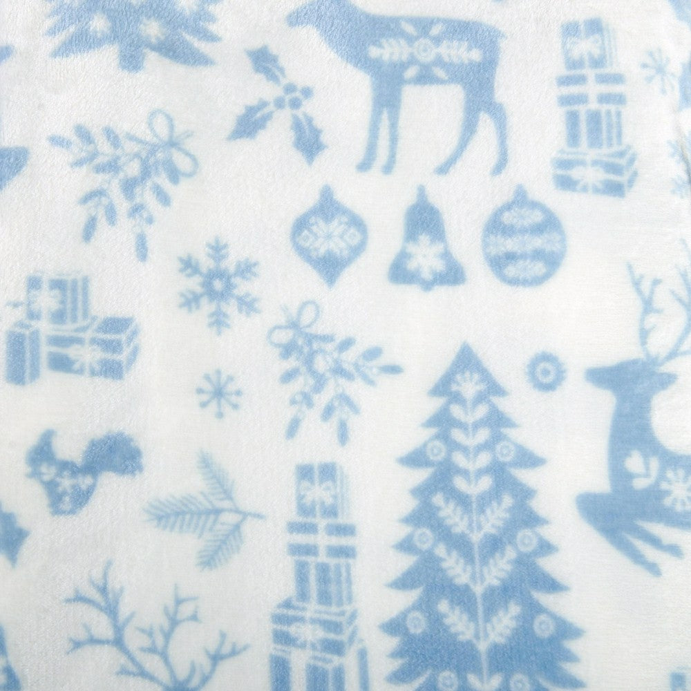 Plow & Hearth Velvet Throw Blanket - Pearl Collection