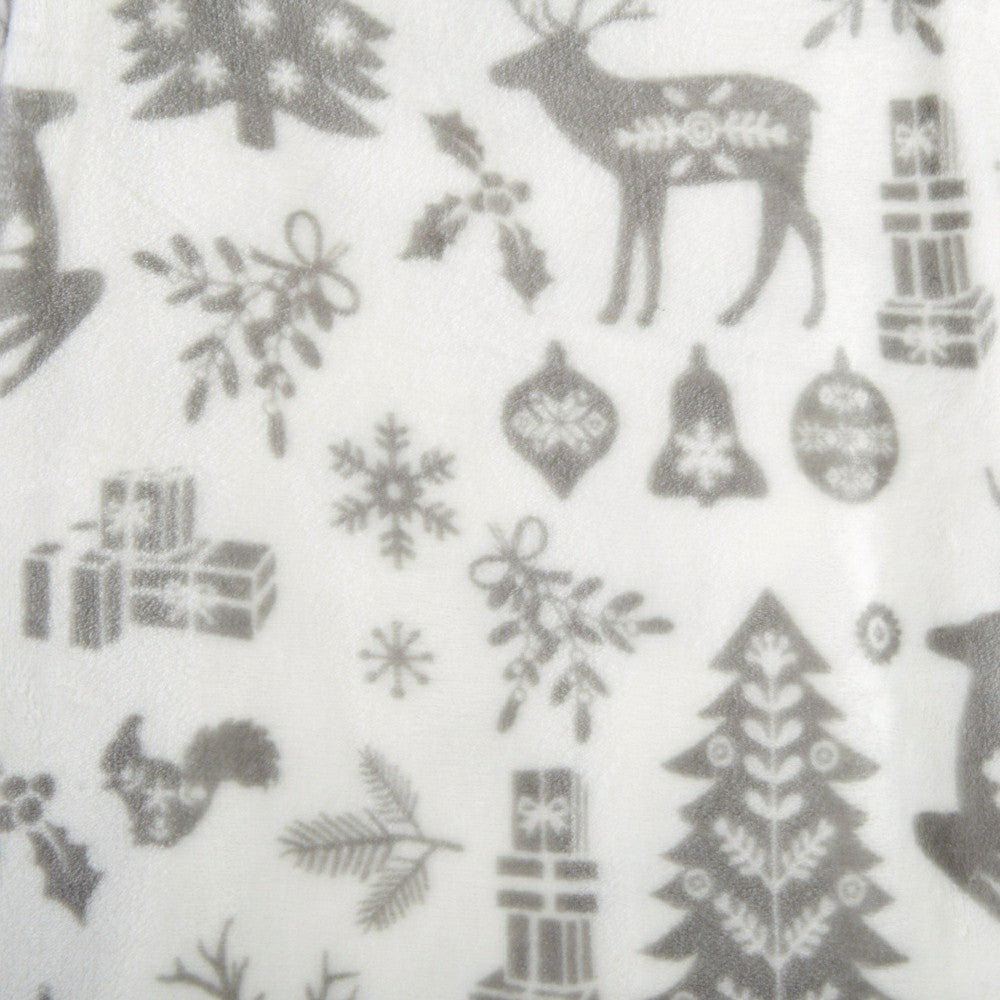 Plow & Hearth Velvet Throw Blanket - Pearl Collection