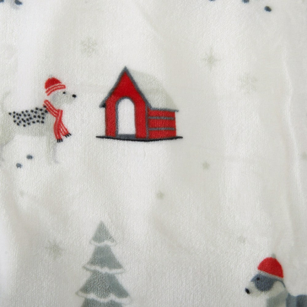 Plow & Hearth Velvet Throw Blanket - Pearl Collection
