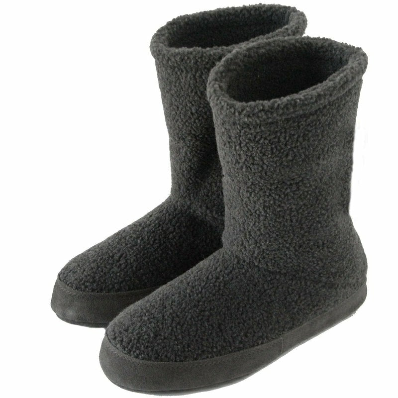 Plow & Hearth Polar Feet Women's Snugs - Grey Berber