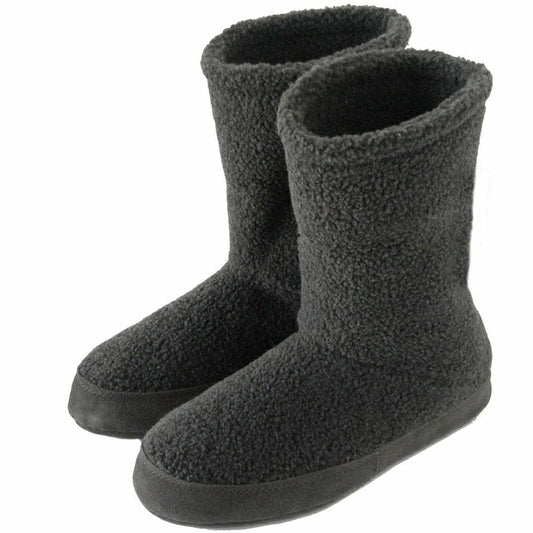 Plow & Hearth Polar Feet Women's Snugs - Grey Berber