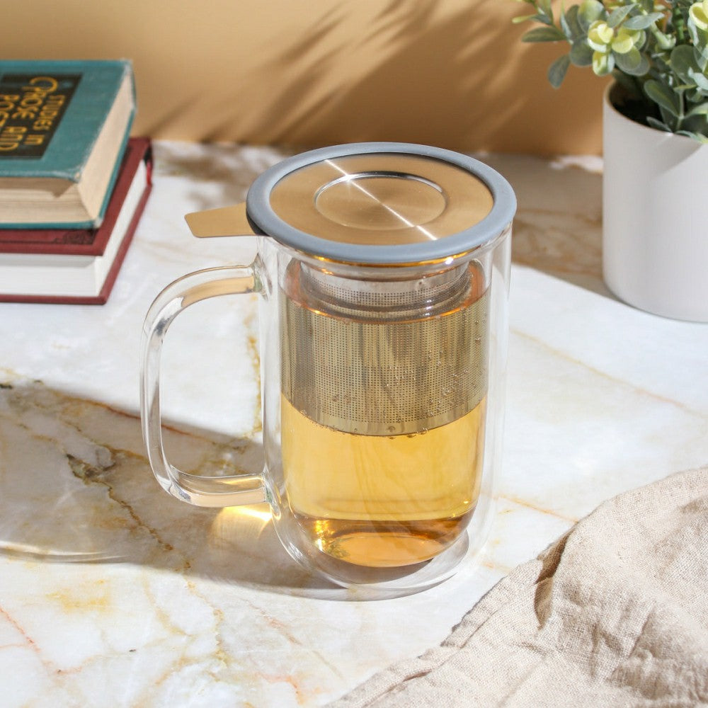 Plow & Hearth Perfect Tea Mug with Infuser/Lid