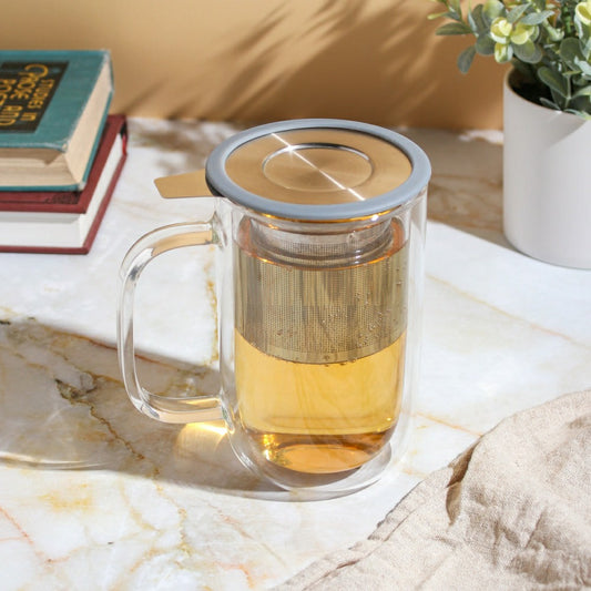 Plow & Hearth Perfect Tea Mug with Infuser/Lid